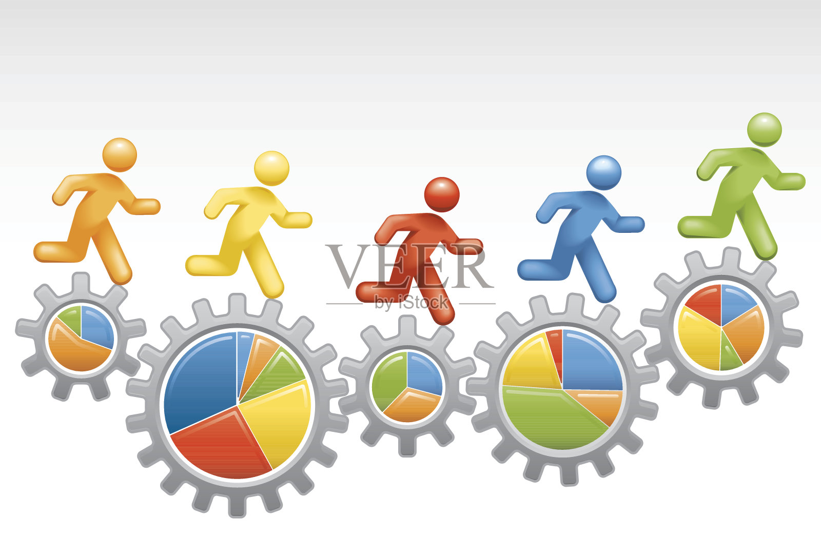 工作的数量插画图片素材