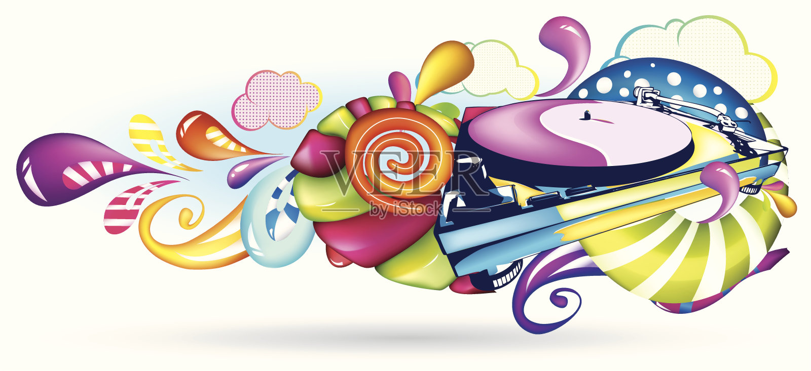 音乐的颜色插画图片素材