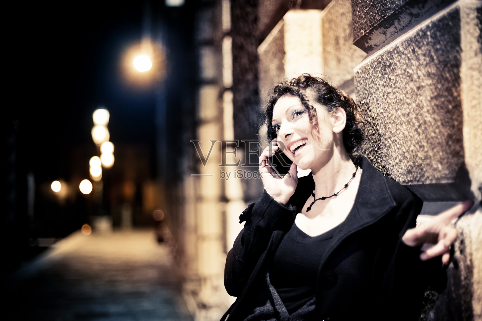 女人的电话照片摄影图片