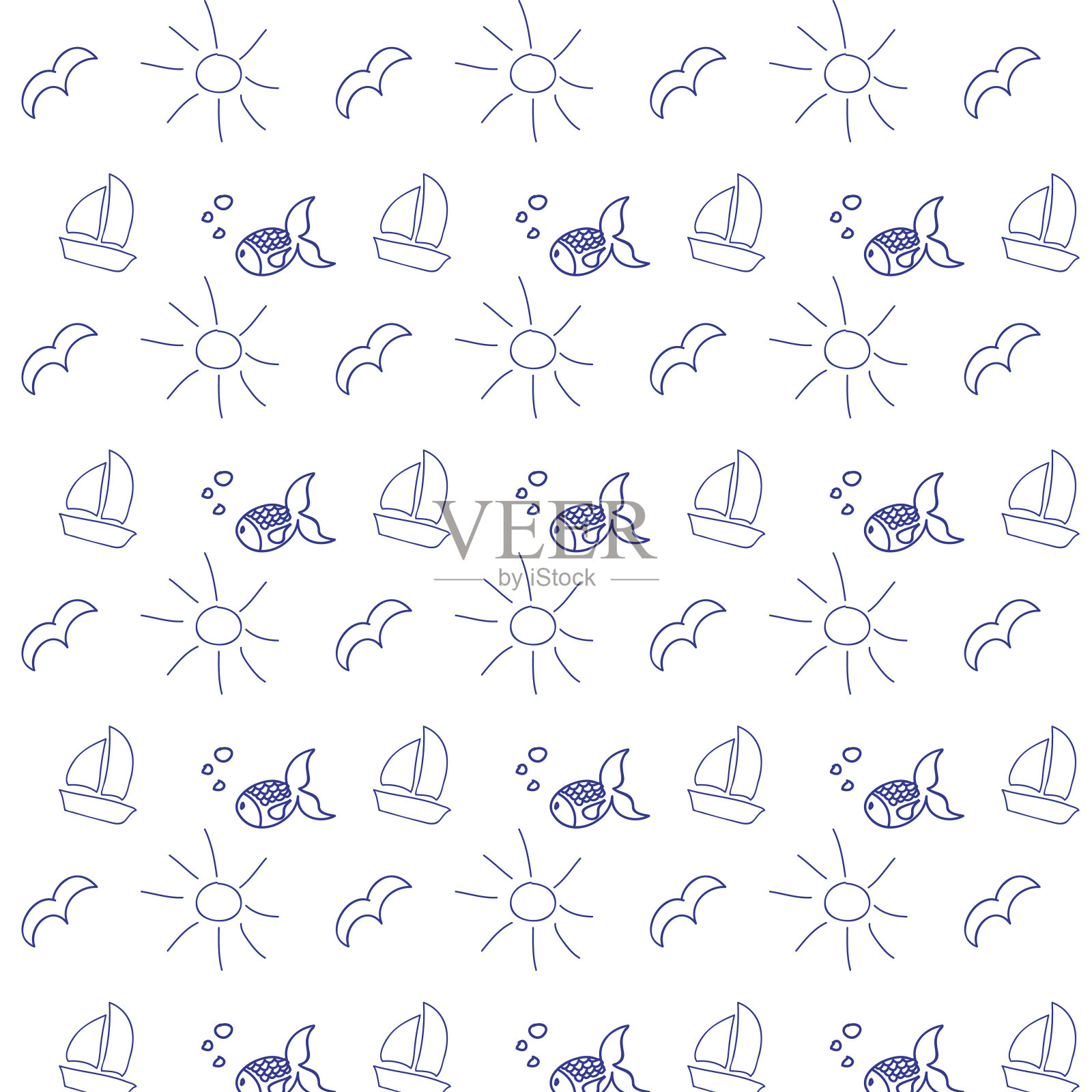 夏天的背景图案插画图片素材