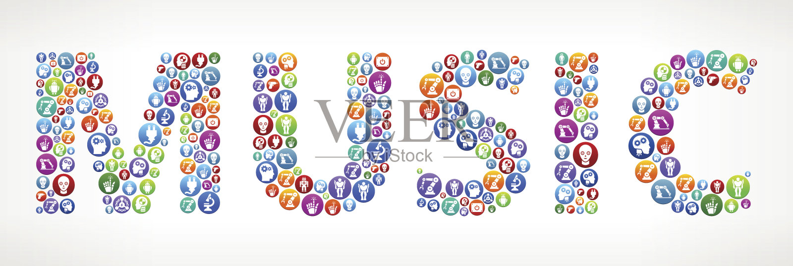 音乐金钱机器人和机器人矢量按钮。插画图片素材