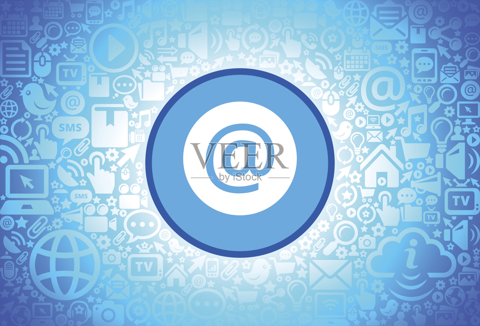 瓶胶图标上的互联网技术背景插画图片素材