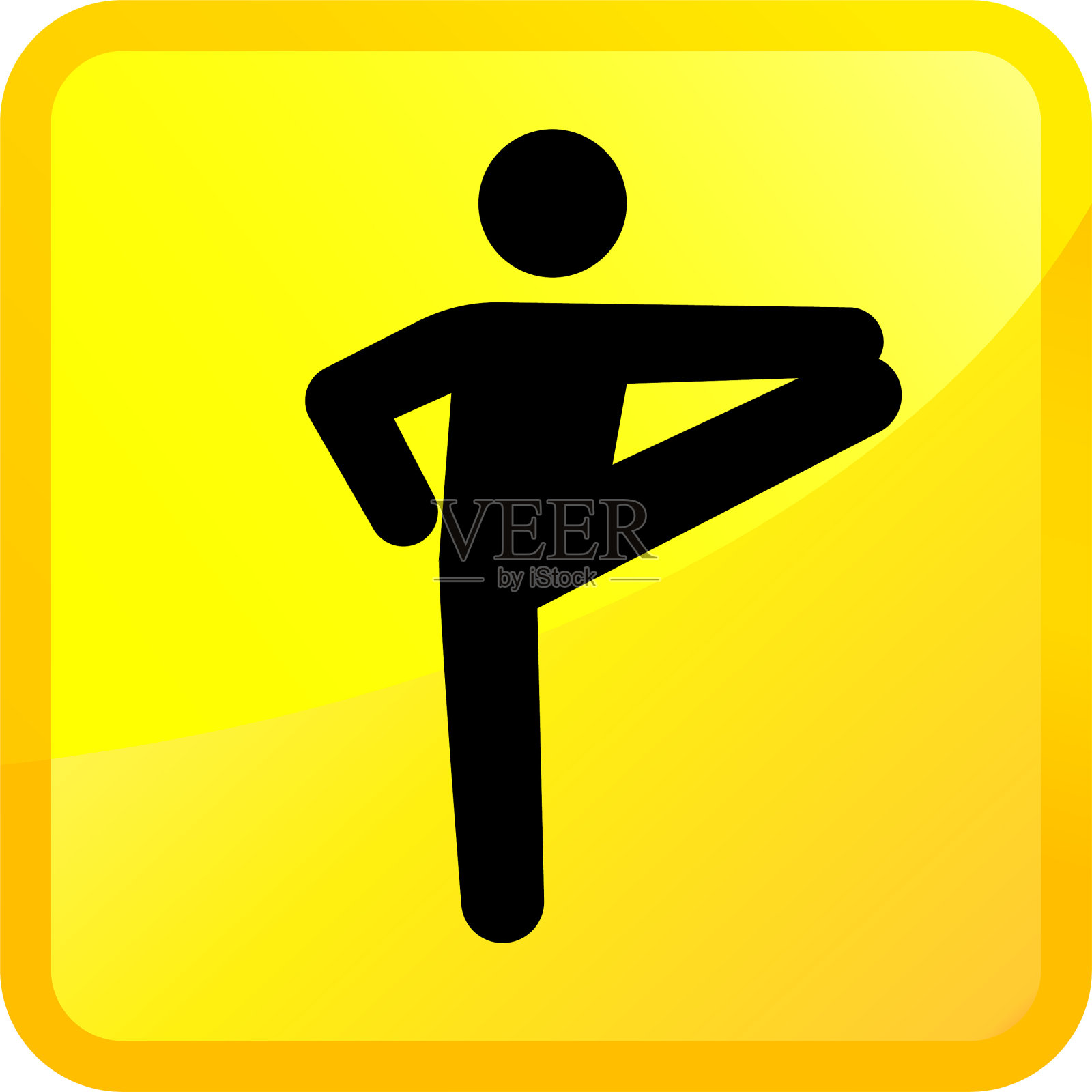 男子做运动瑜伽插画图片素材