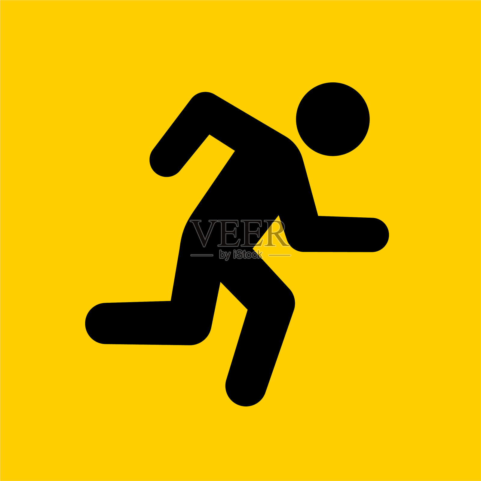 男人跑得很快。插画图片素材