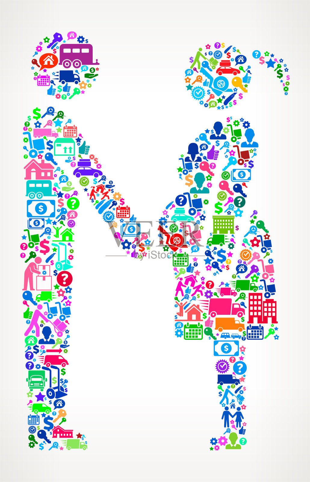 家庭和怀孕移动和搬迁图标模式插画图片素材