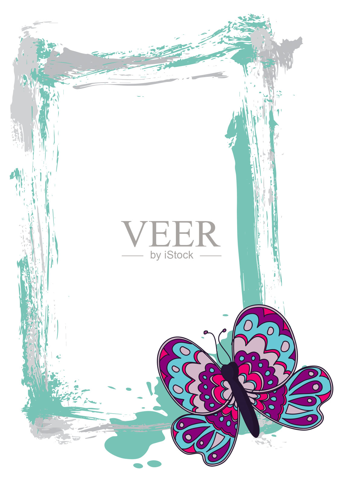 蝴蝶插图插画图片素材