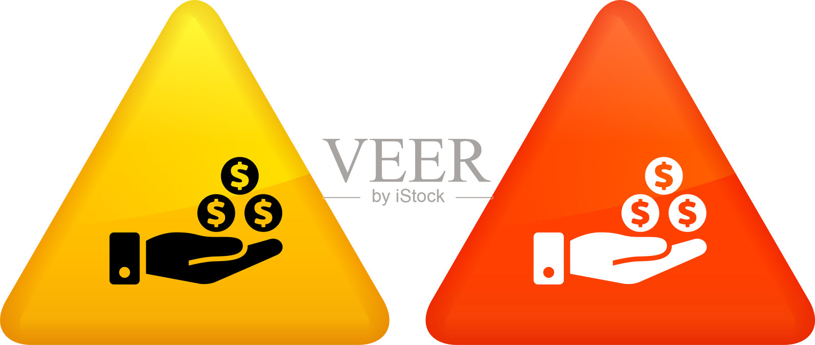 金钱在人的手中。插画图片素材