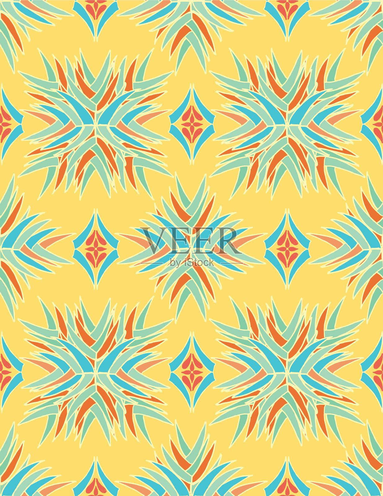 手绘无缝图案插画图片素材