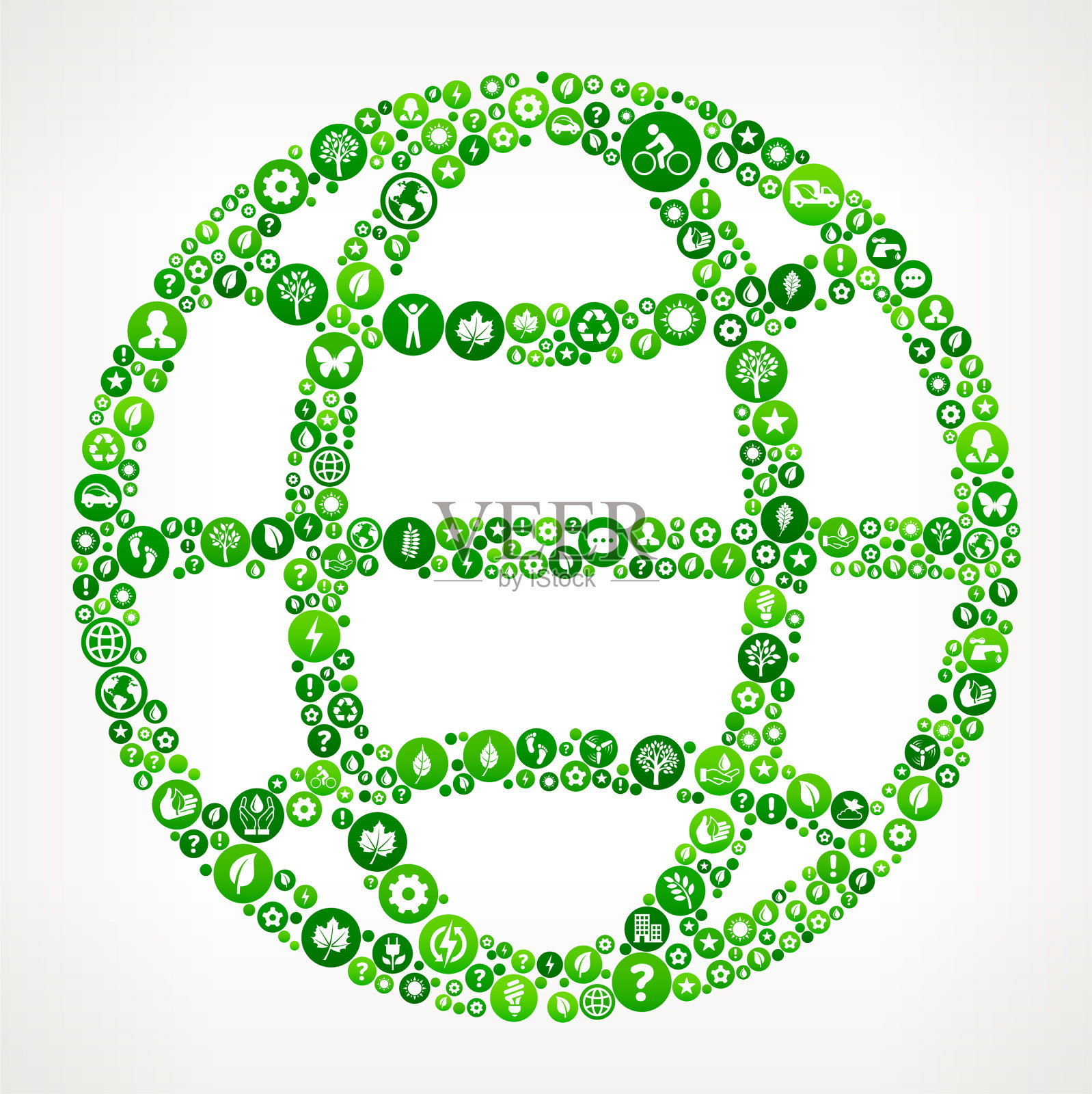 全球自然与环境保护图标模式插画图片素材