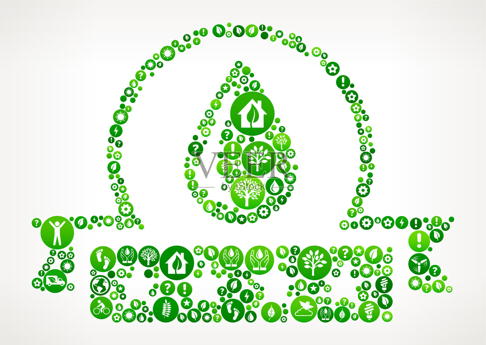 水质自然与环境保护图标模式插画图片素材