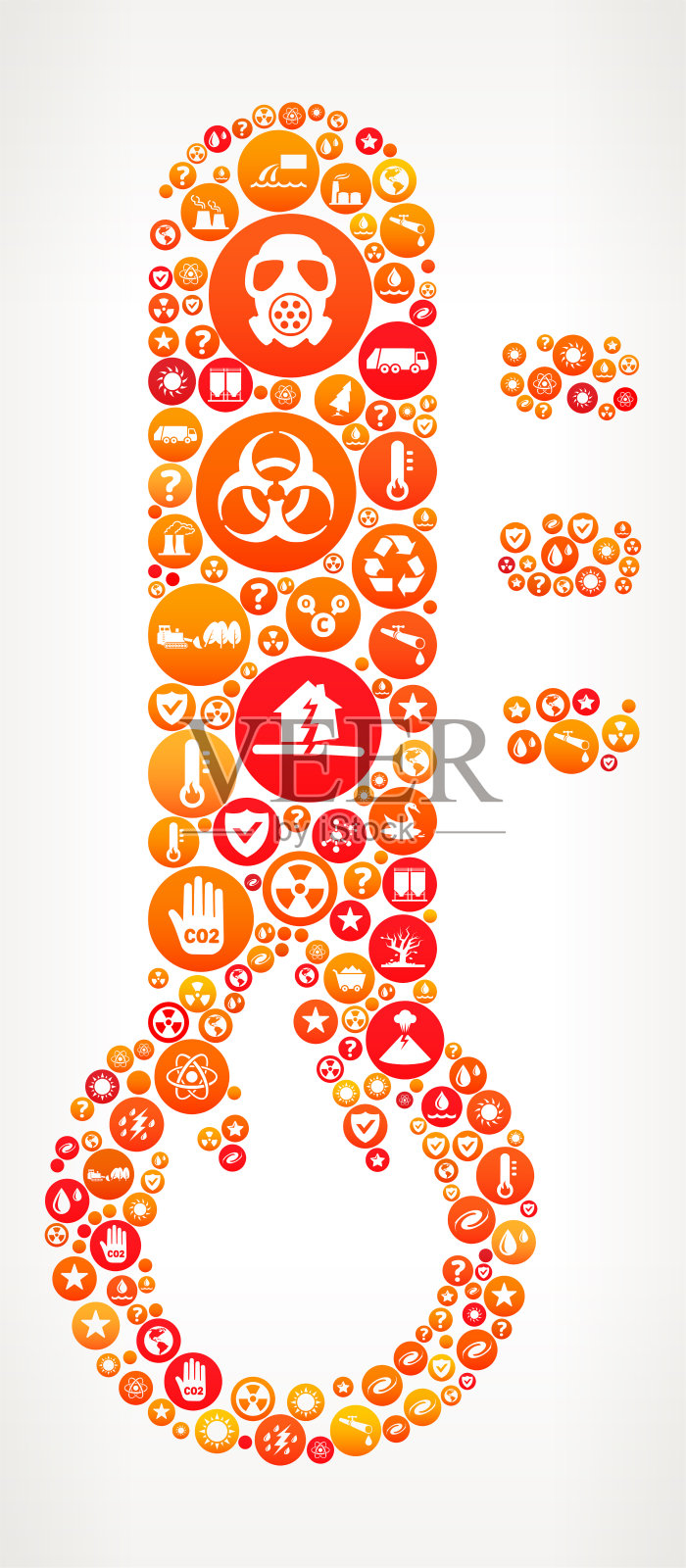 热量与气候变化矢量图标图案插画图片素材