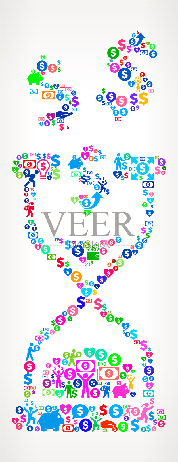 时间就是金钱金钱矢量图标模式插画图片素材