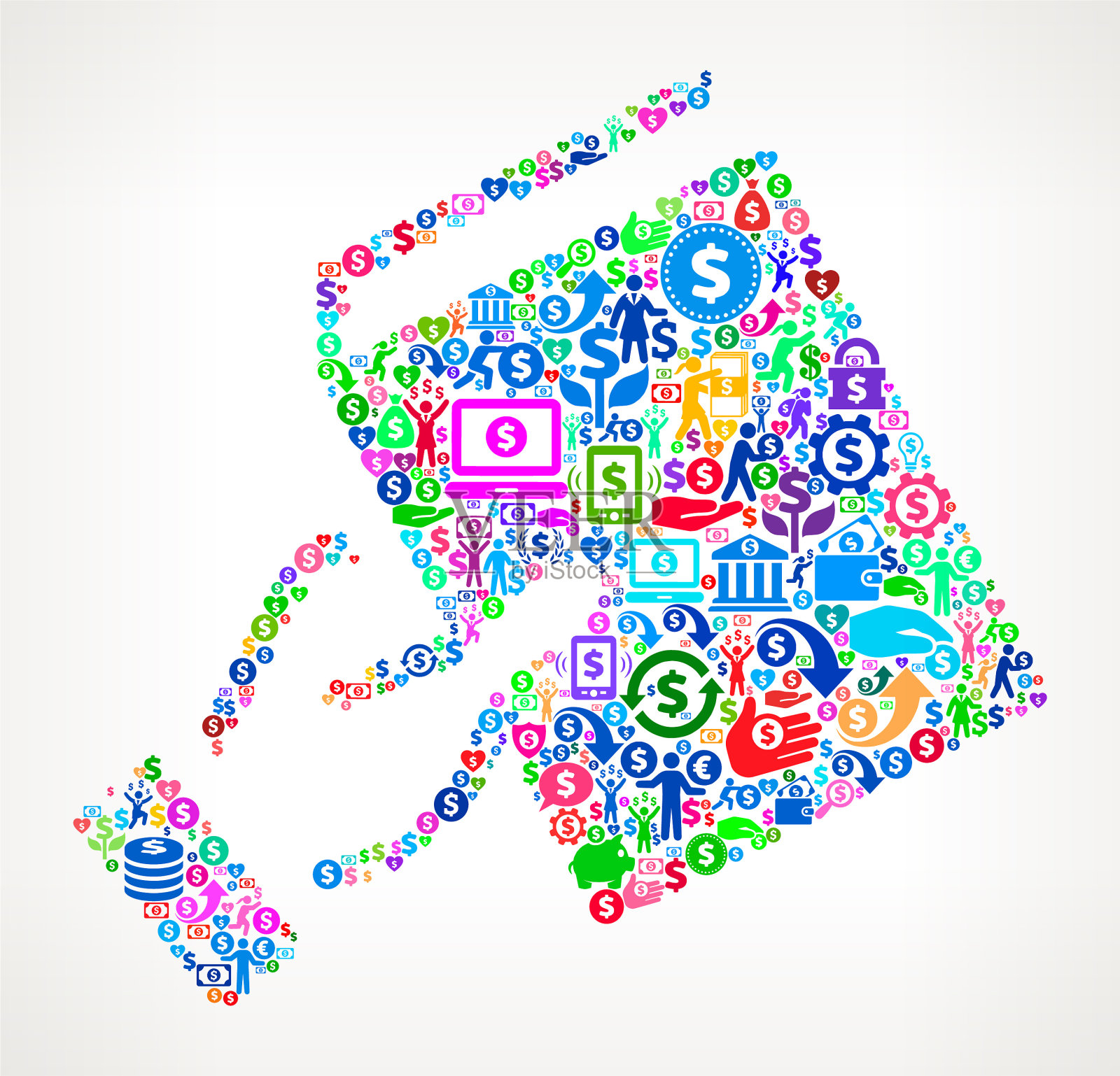 推荐书钱矢量图标模式插画图片素材