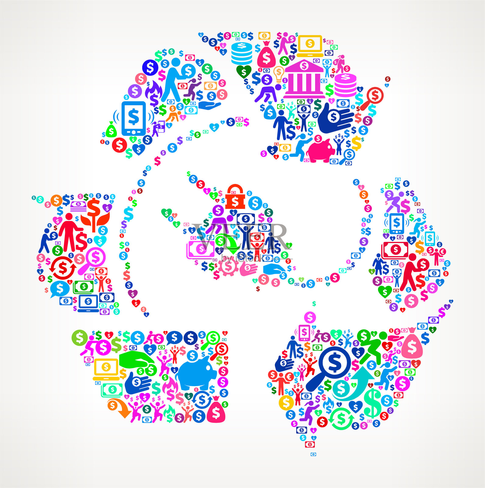 回收电插头钱矢量图标模式插画图片素材