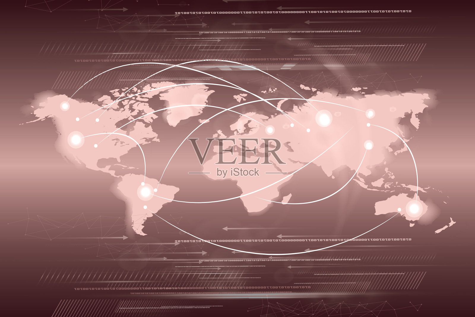 抽象的未来主义的眼球在电路板上插画图片素材