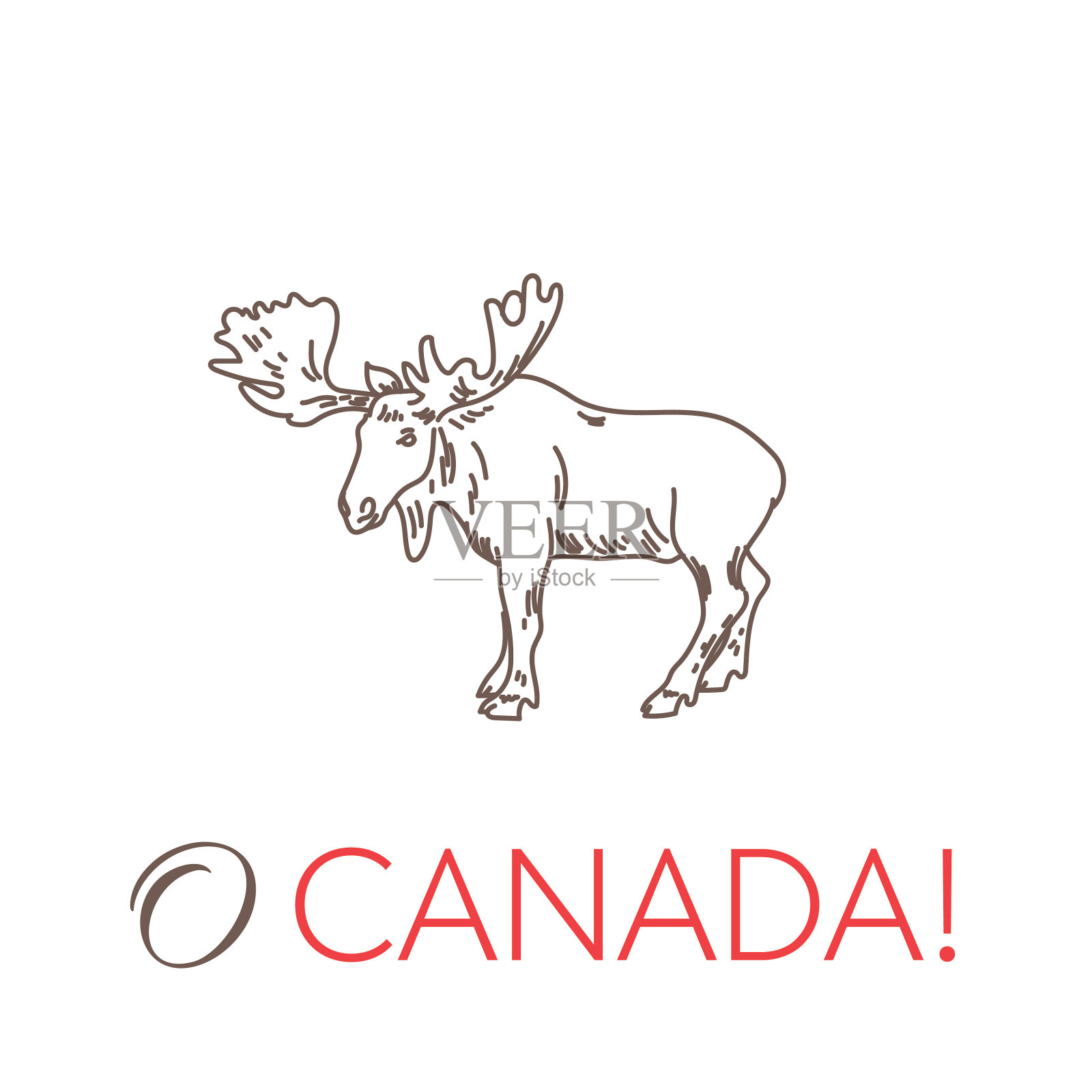 加拿大涂鸦绘画插画图片素材