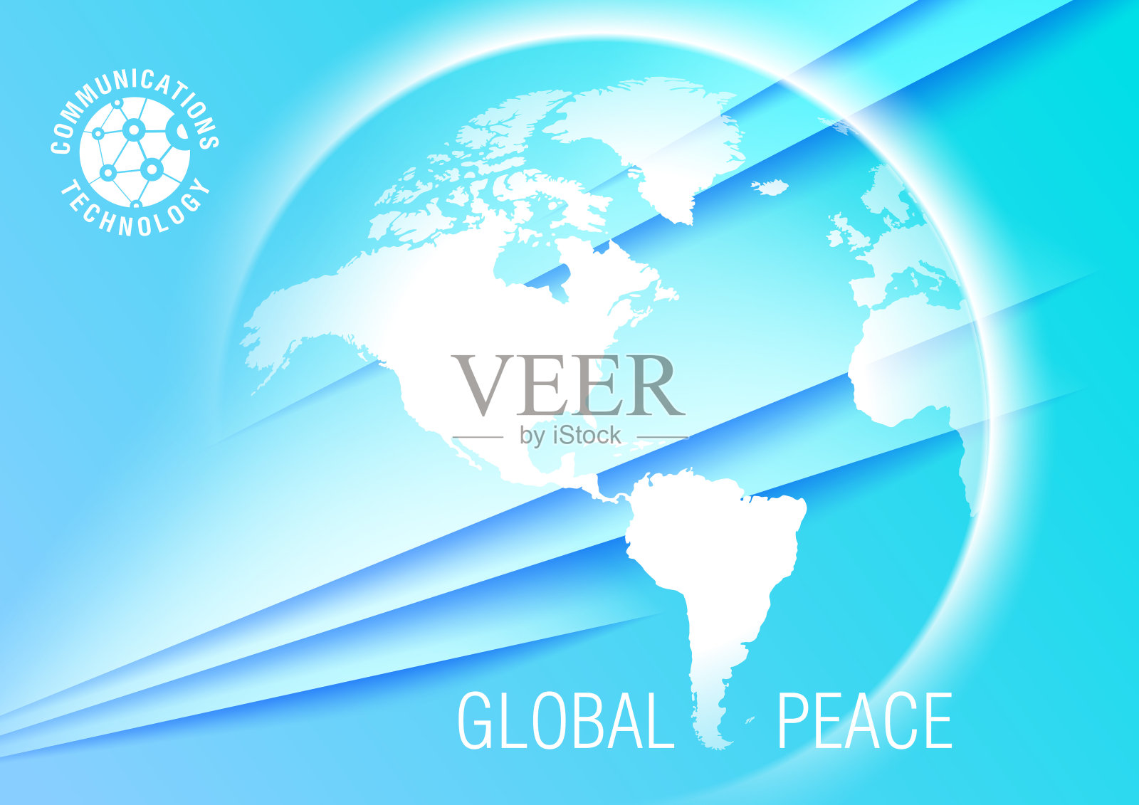 抽象背景下的地球插画图片素材