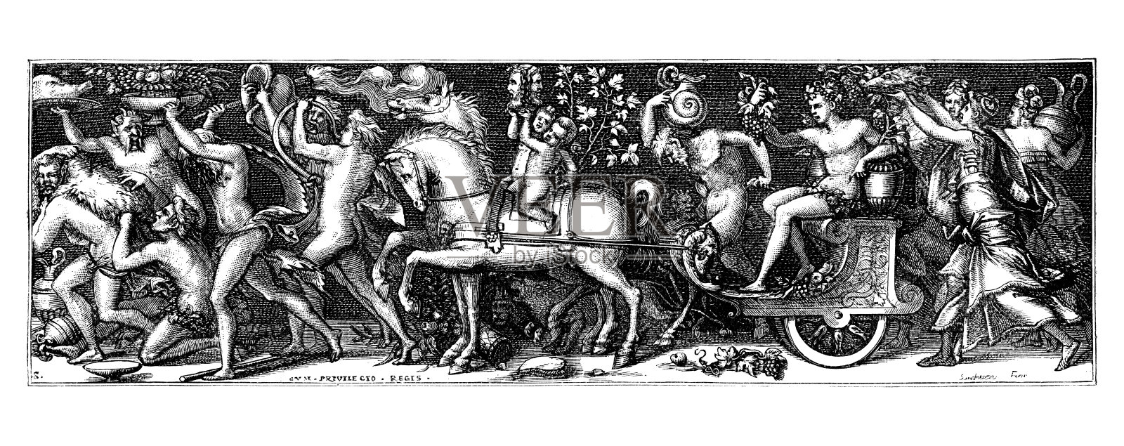 装饰性的旗帜插画图片素材