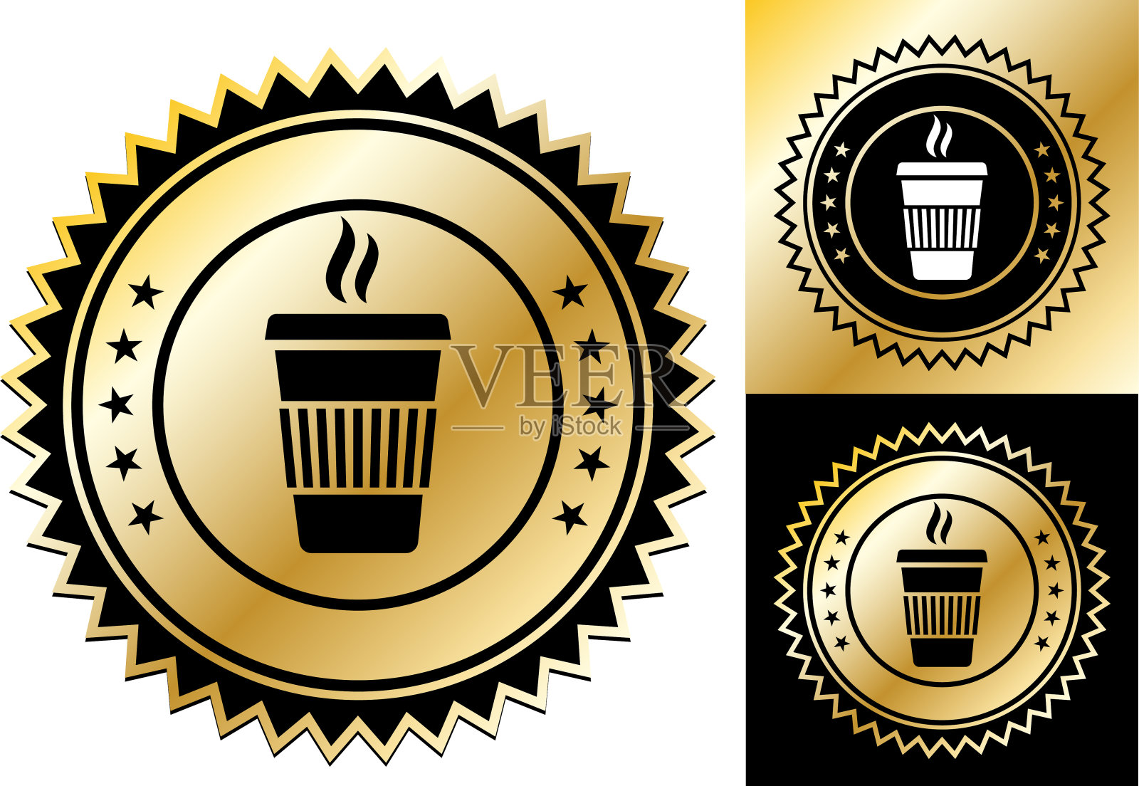 纸咖啡杯图标插画图片素材