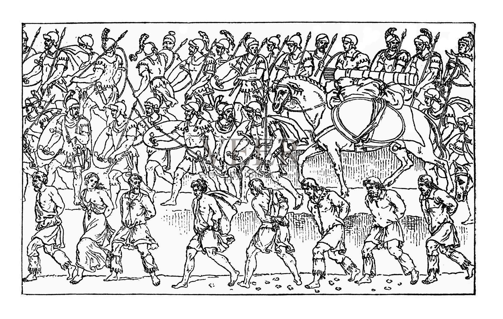 囚犯哥特人插画图片素材