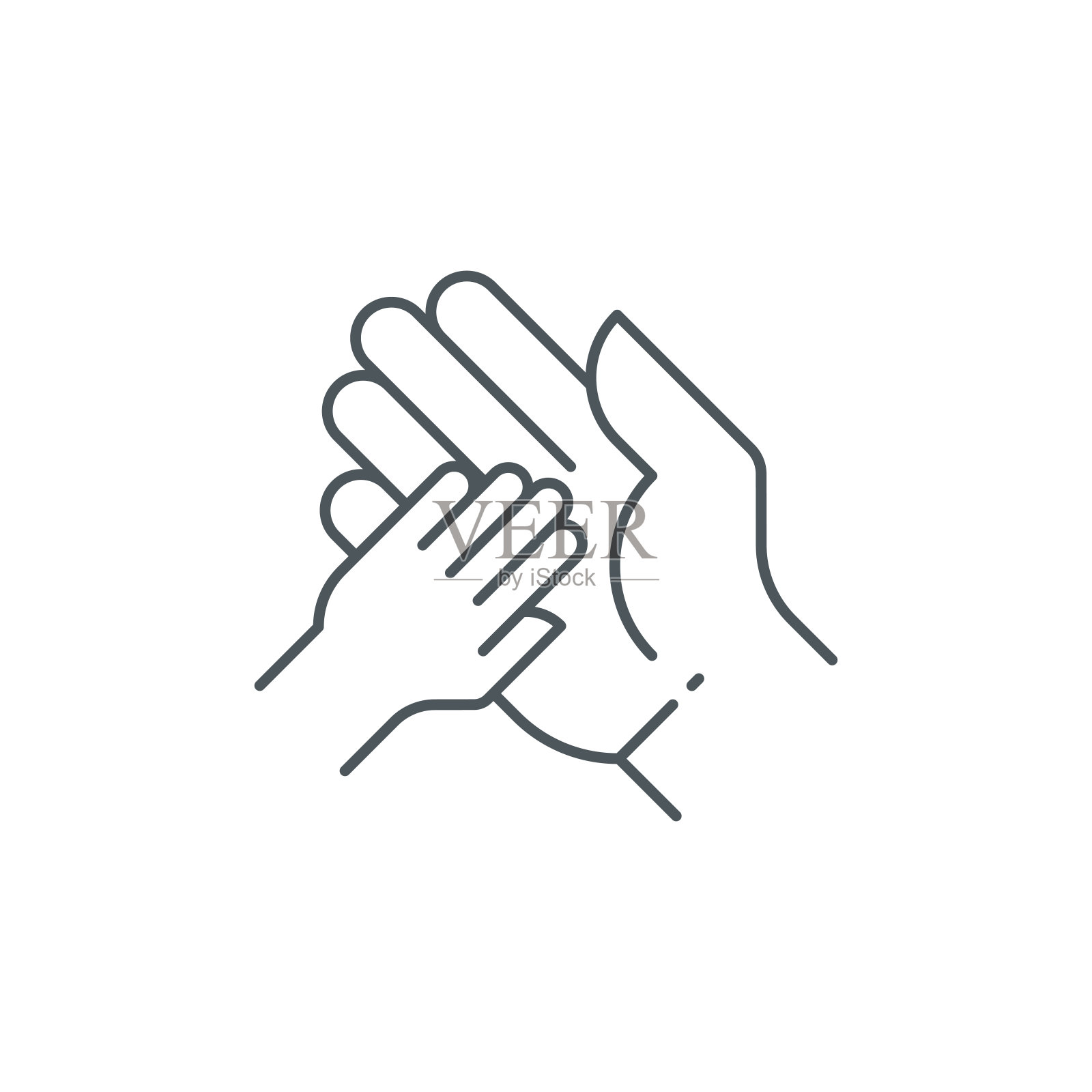 帮助儿童的手图标插画图片素材