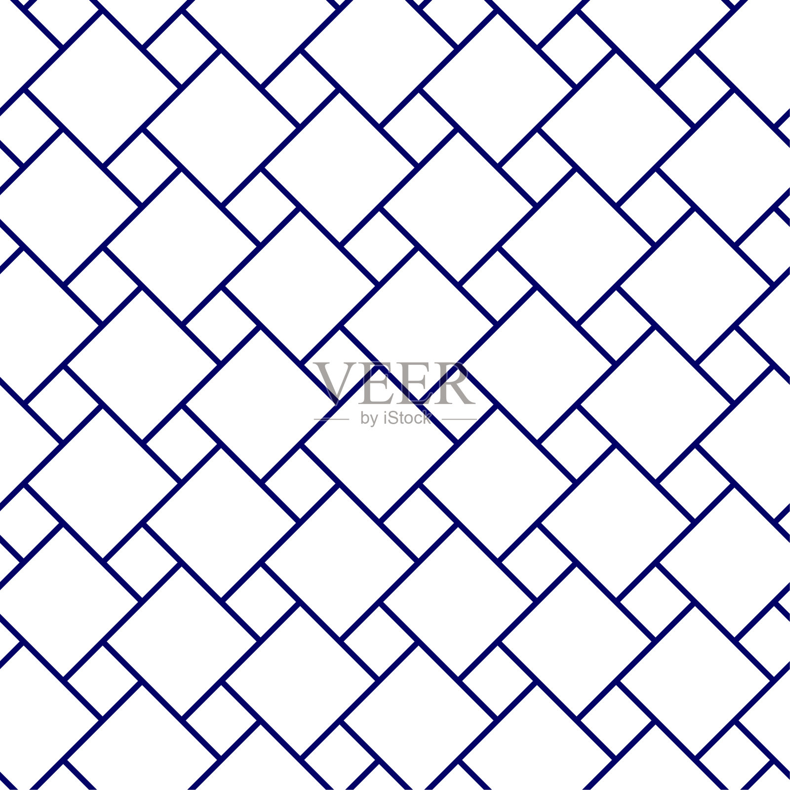 抽象无缝背景图案-蓝色壁纸-矢量插图插画图片素材