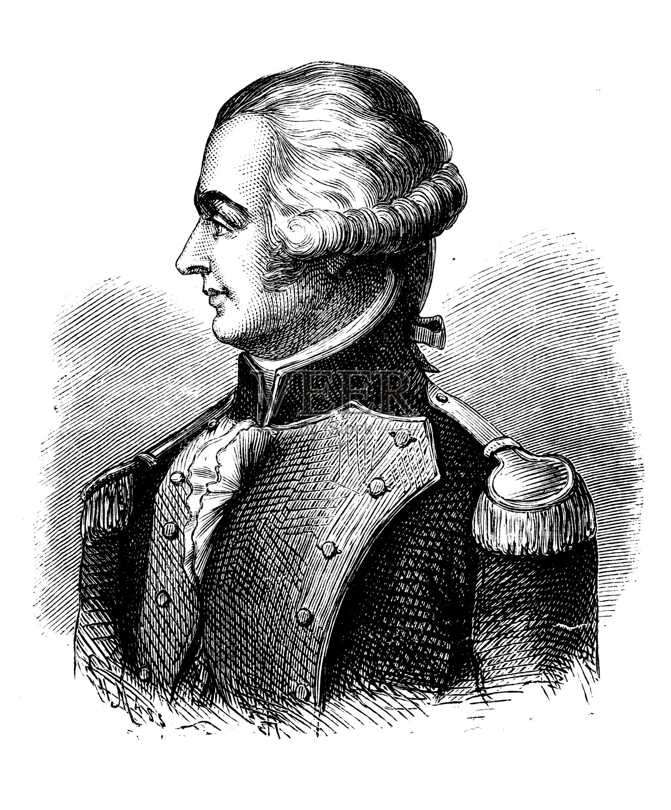 科学家的古董插图:Jouffroy侯爵插画图片素材