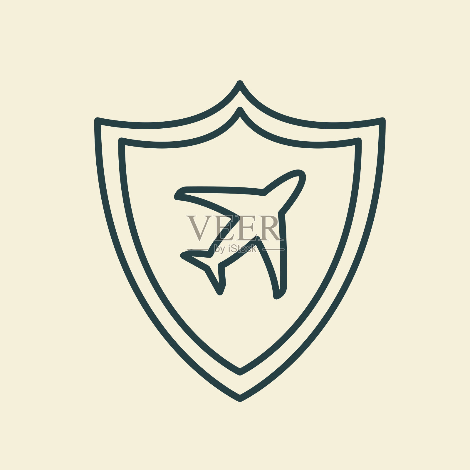 旅行保护细线图标-旅行插画图片素材