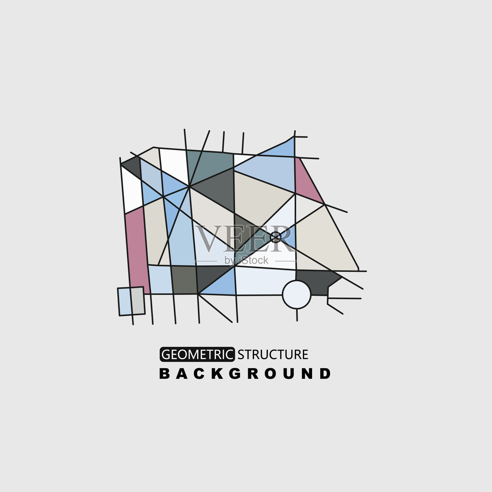 彩色几何结构图案背景插画图片素材