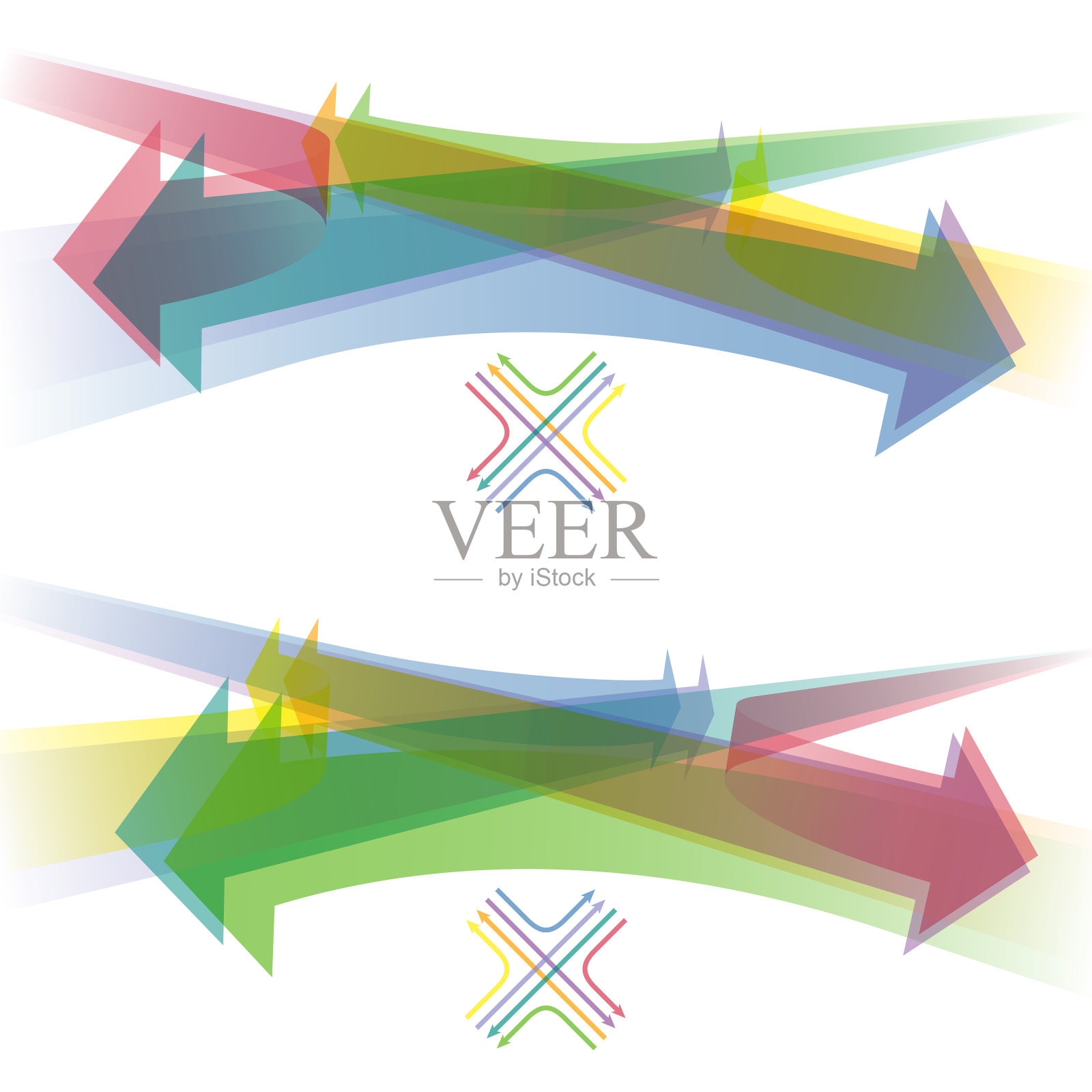 多方向箭头插画图片素材