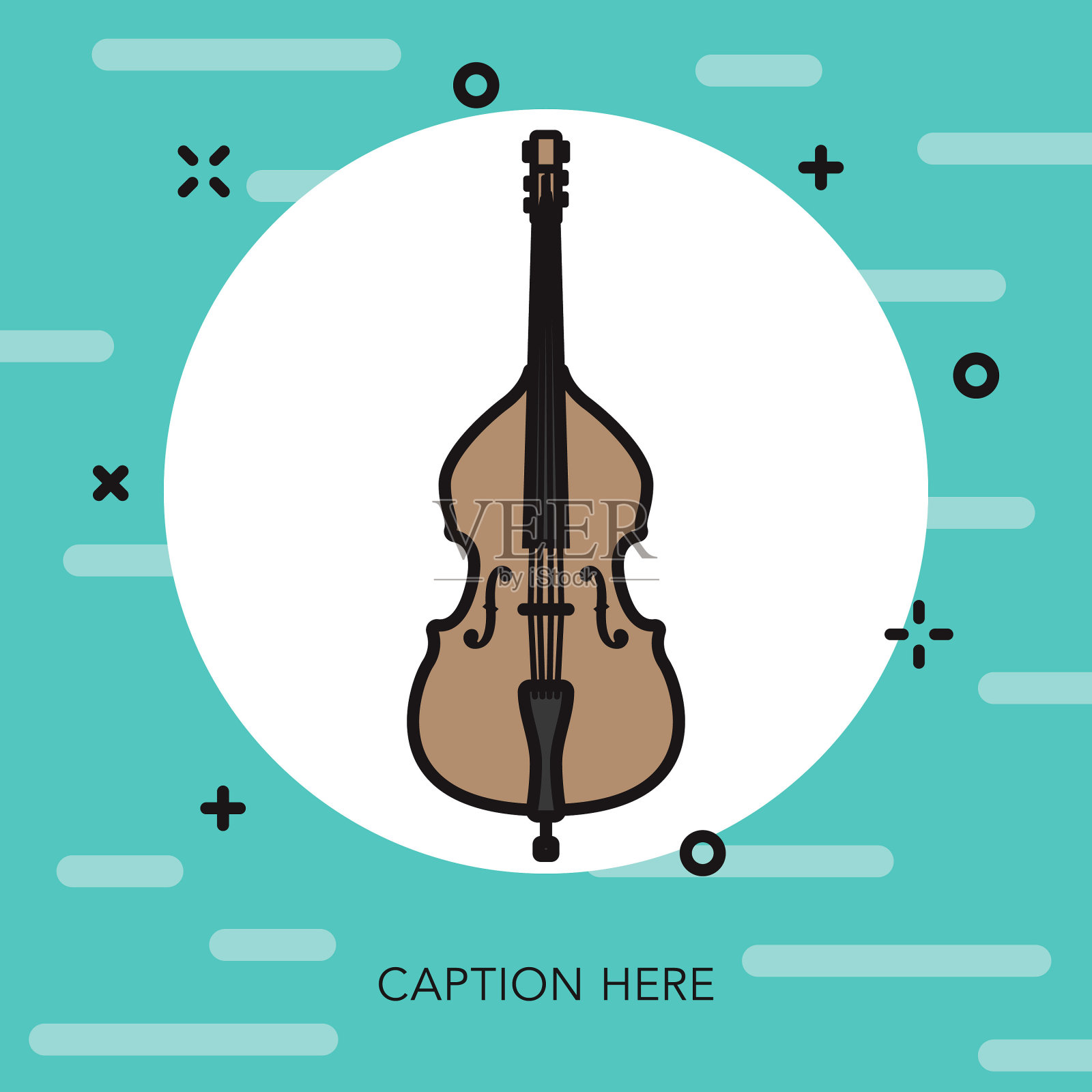 低音乐器图标插画图片素材