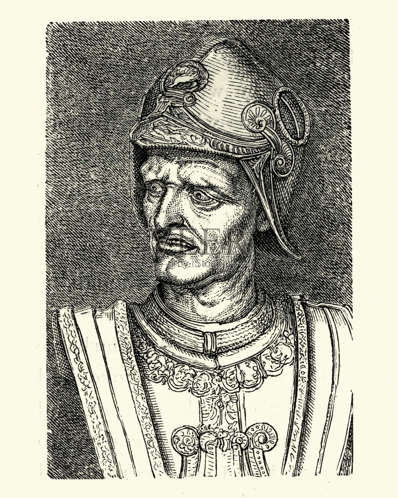 意大利骑士，16世纪插画图片素材