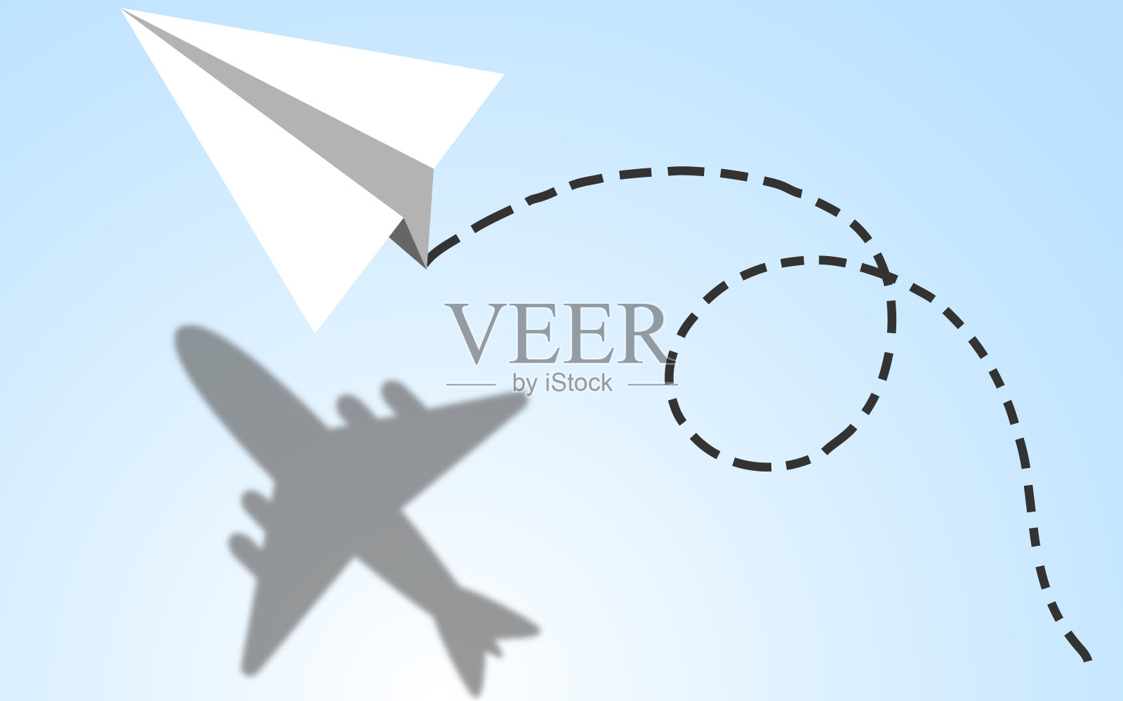 一个想法或项目的愿景或潜力的概念。向量插画图片素材