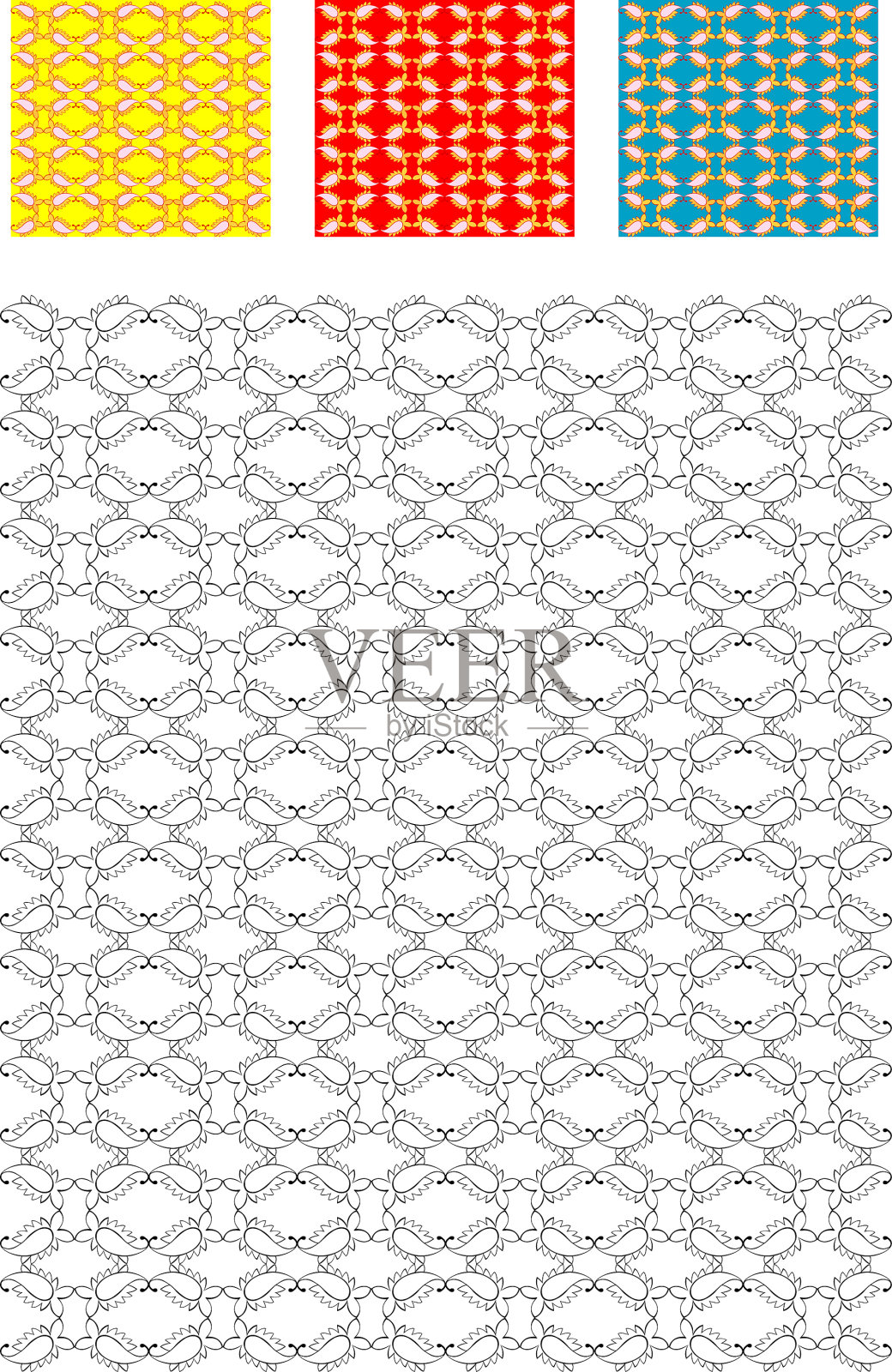 图案，纺织品，纹理，设计，插画图片素材