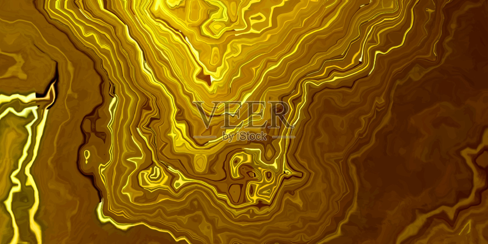 熔融液体黄金和大理石纹理背景插画图片素材