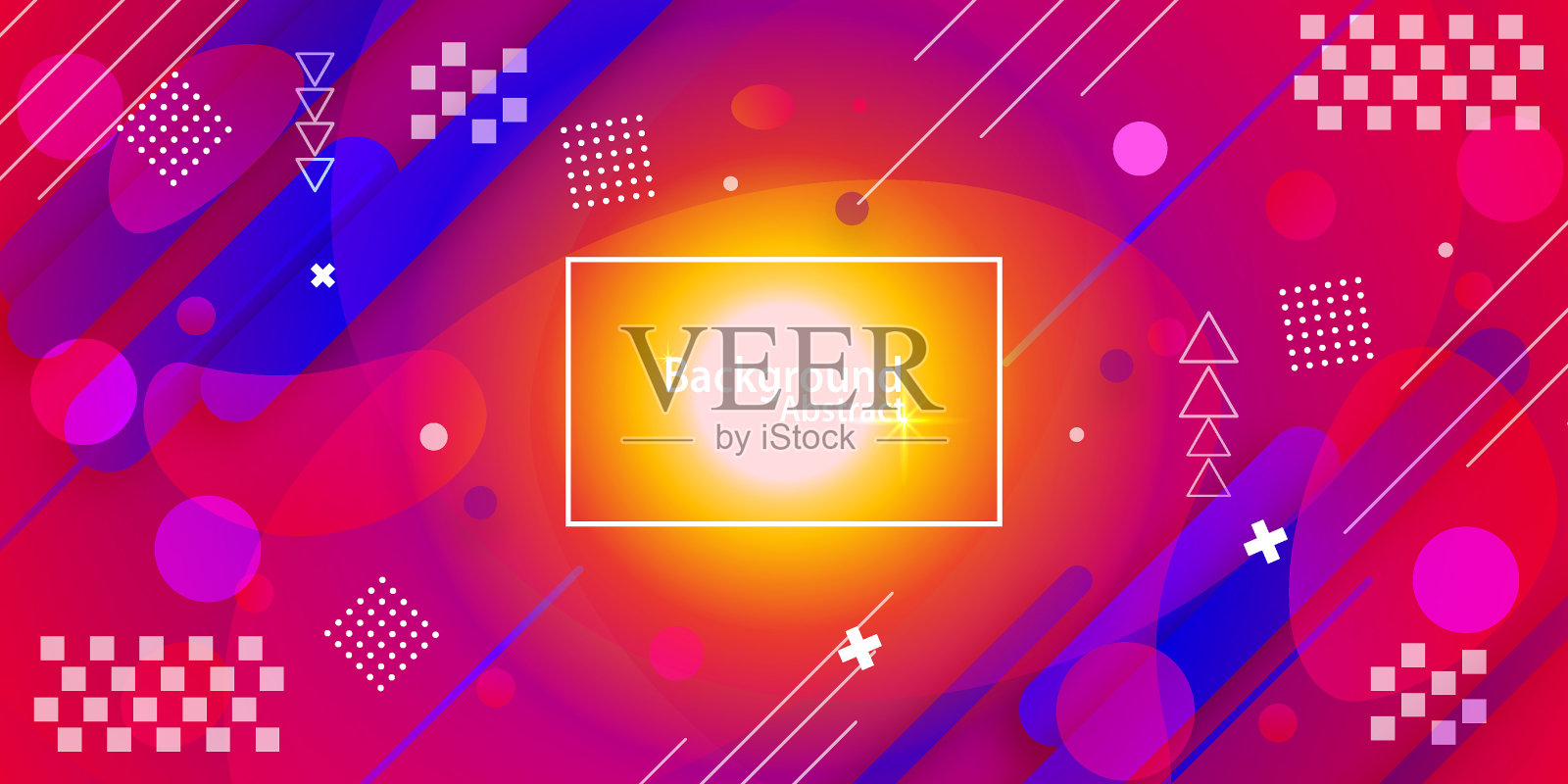 抽象背景与红色和黄色梯度插画图片素材