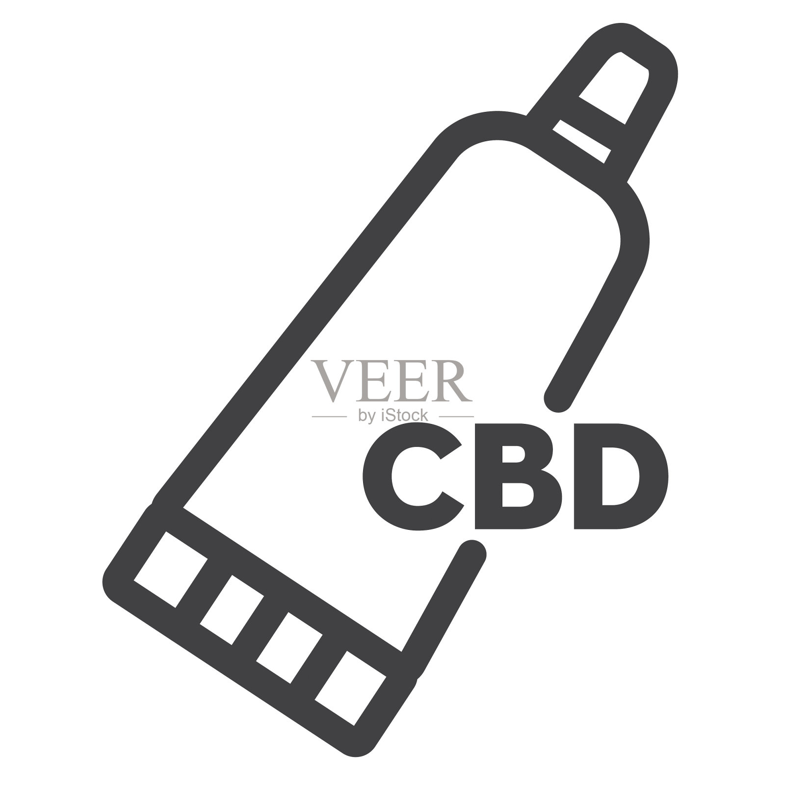 大麻CBD局部膏油产品图标插画图片素材