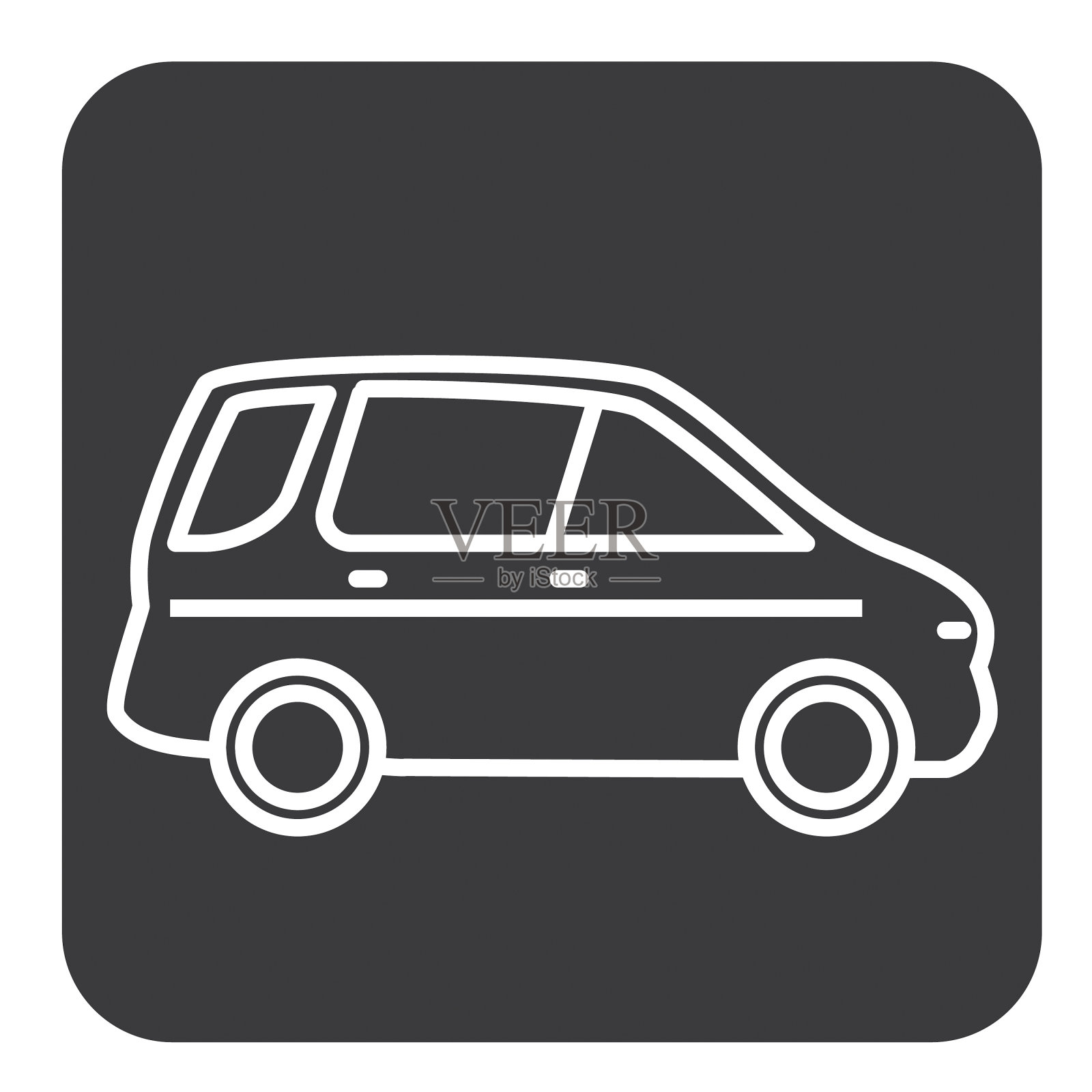 闽车交通主题图标以轮廓线艺术风格图标素材