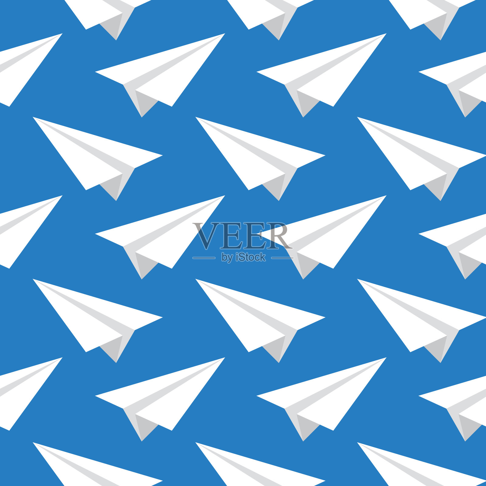 纸飞机无缝图案插画图片素材