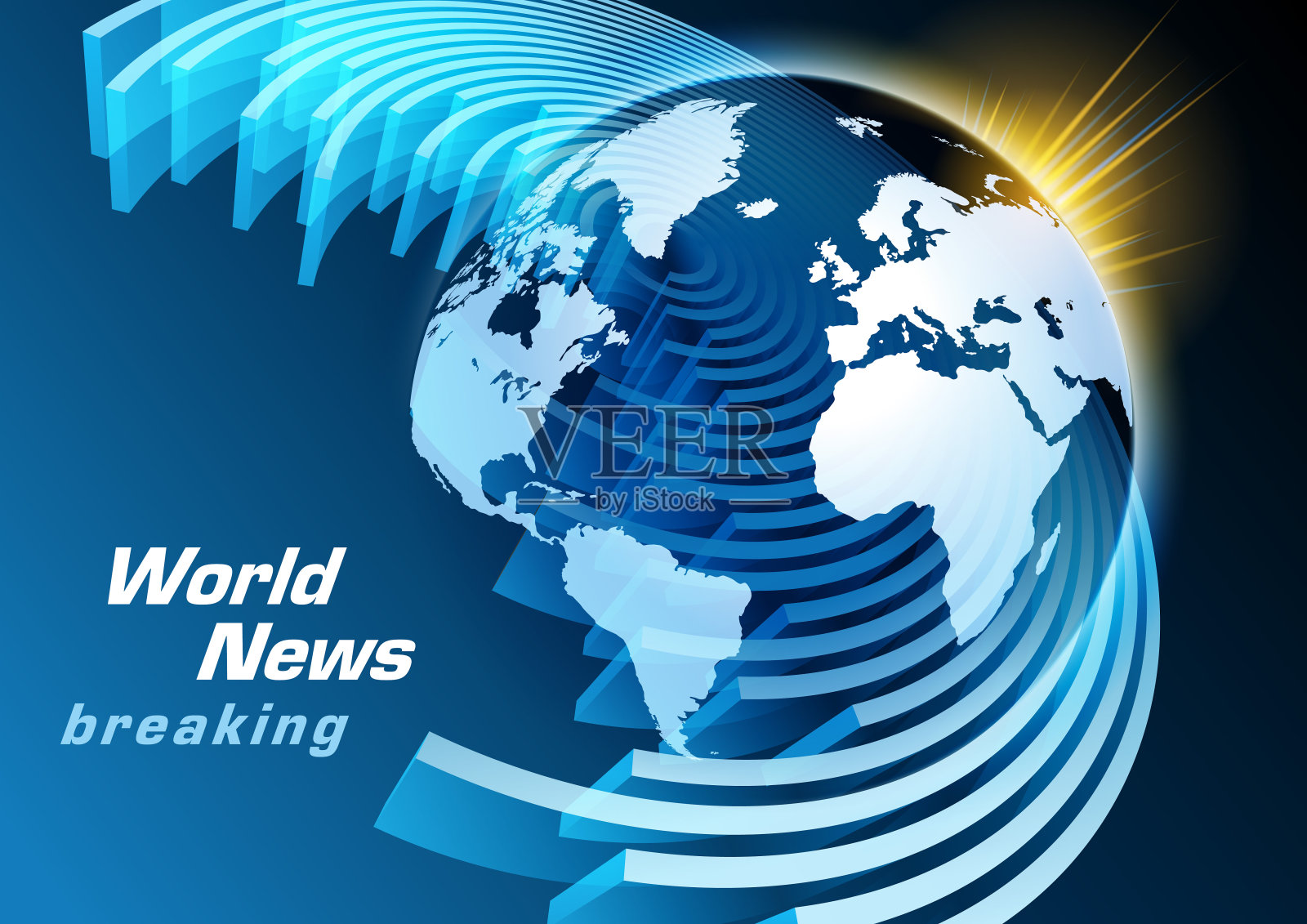 世界新闻插画图片素材