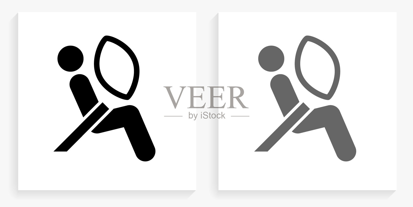 安全气囊测试黑白方块图标插画图片素材