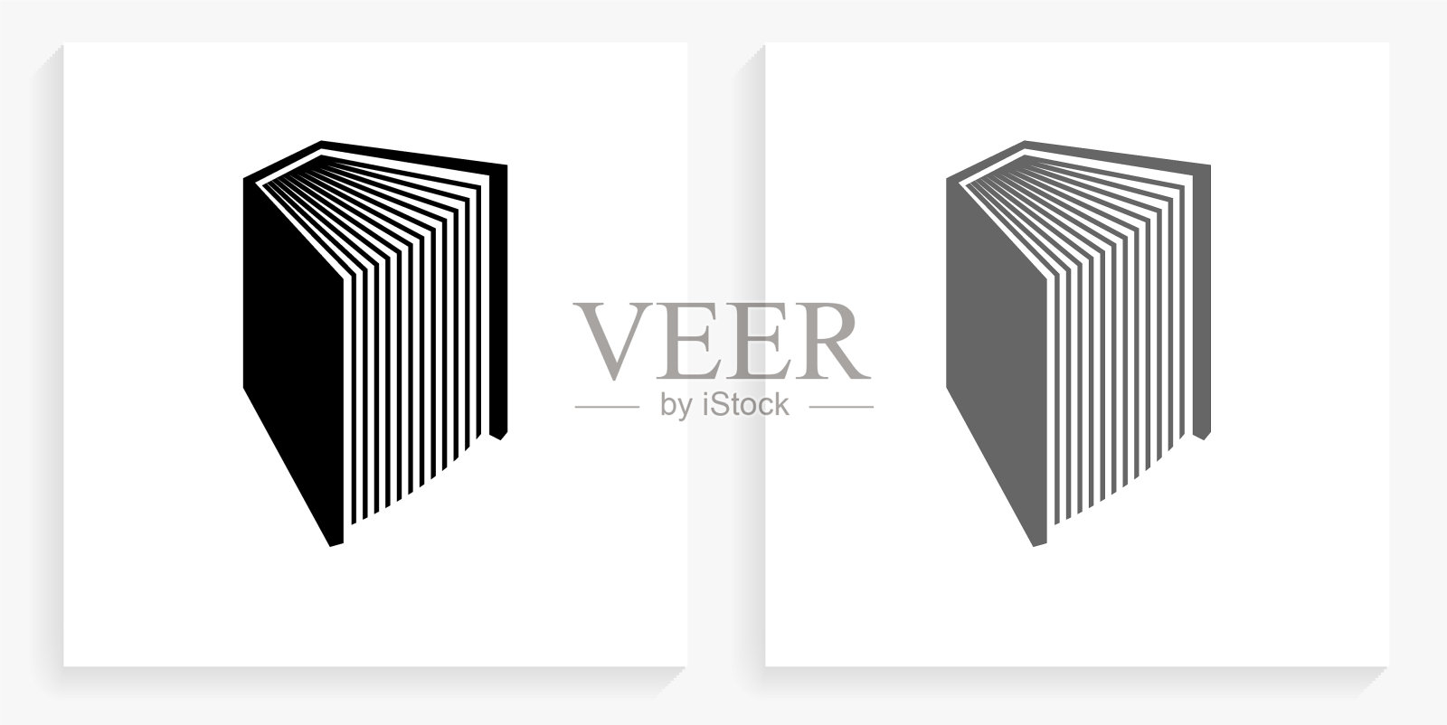 书黑白方形图标插画图片素材