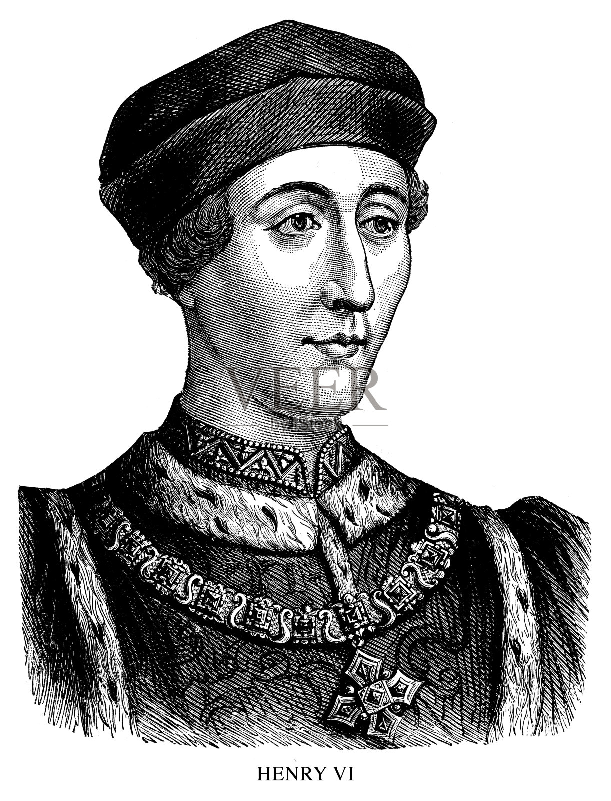 亨利六世插画图片素材