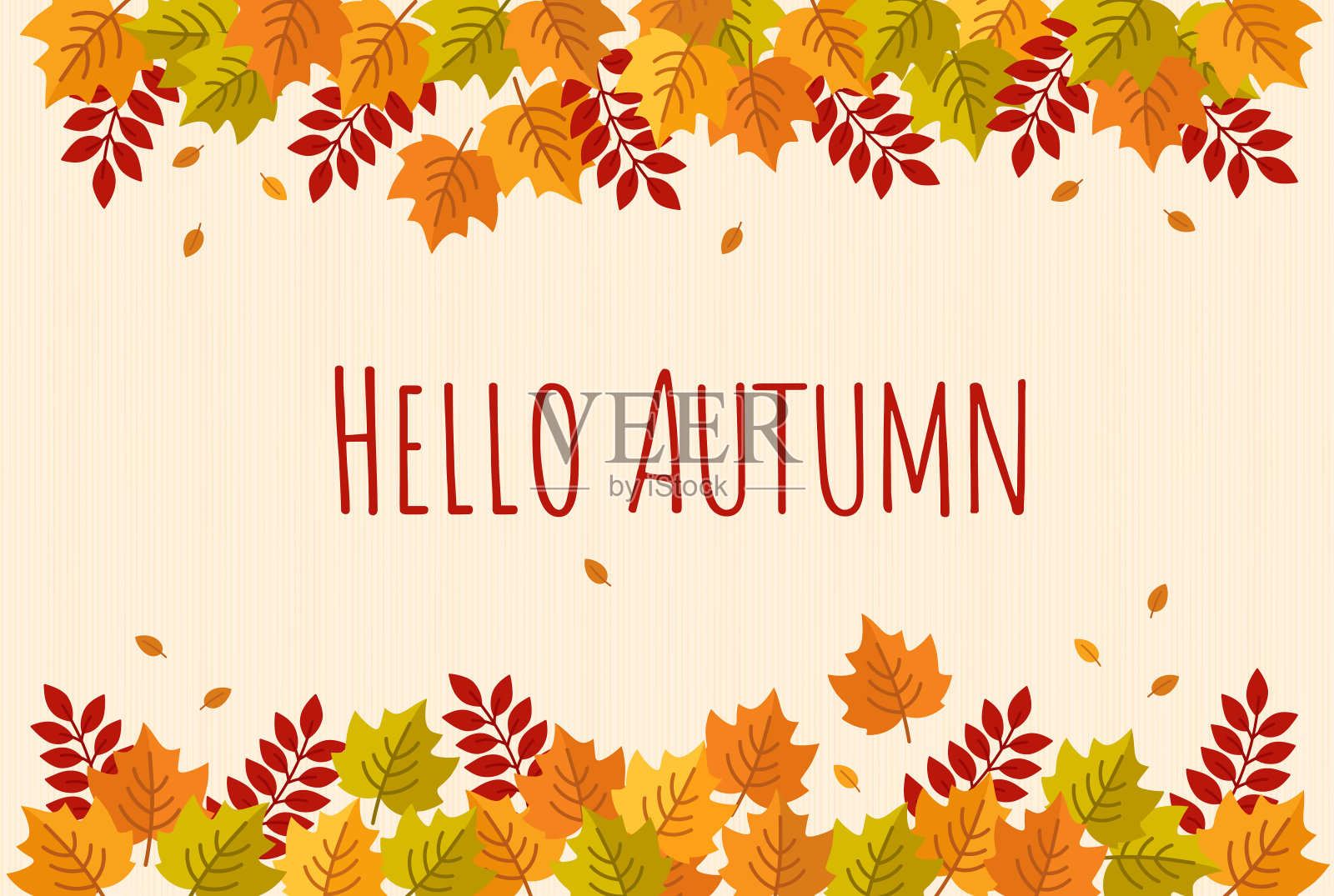 秋叶背景插画图片素材