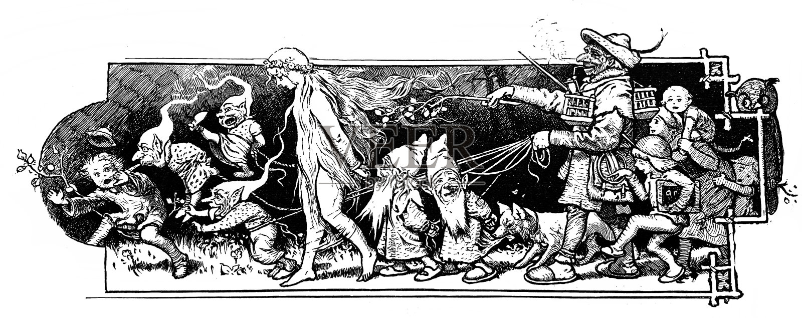 童话故事的场景插画图片素材