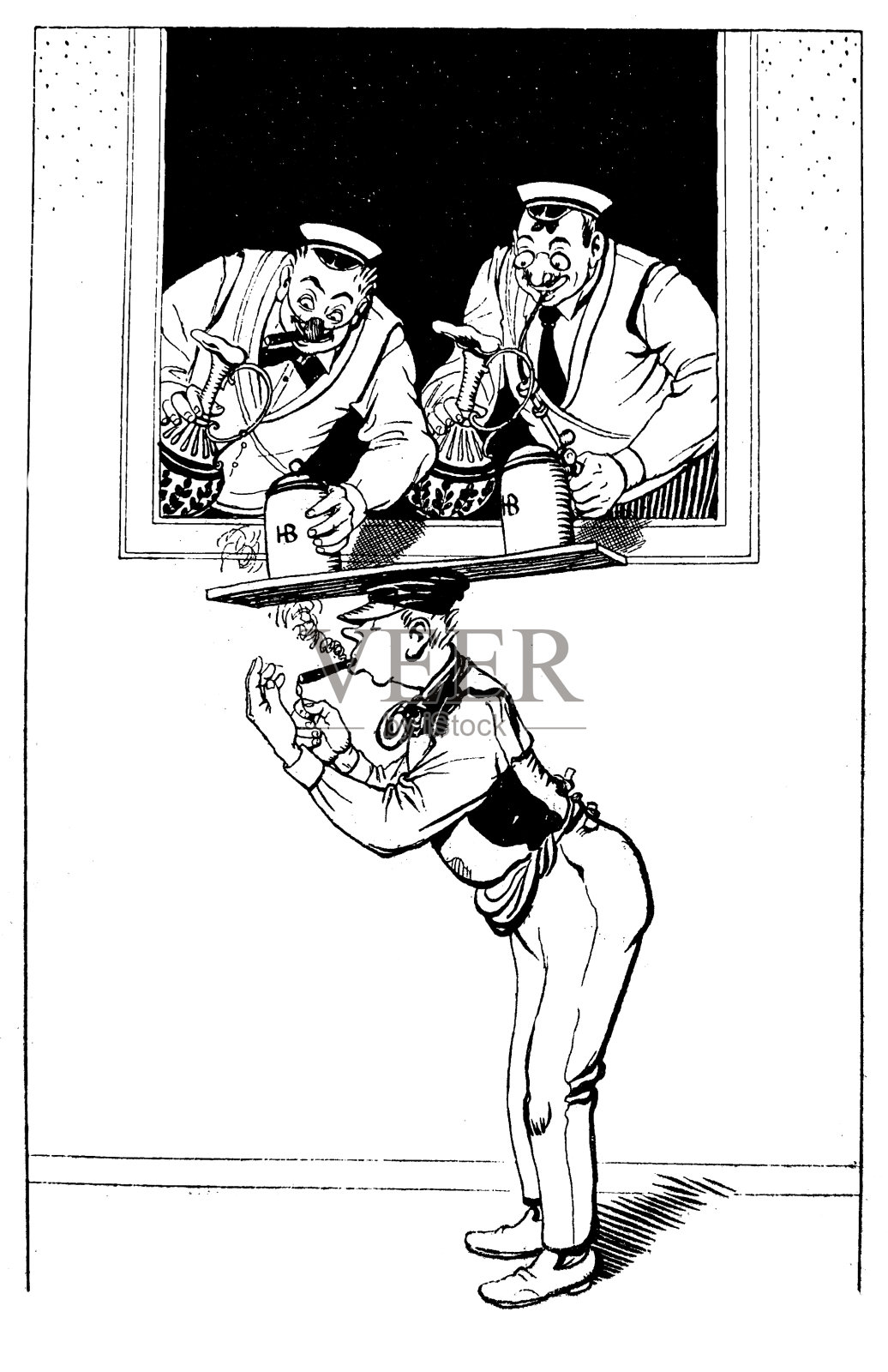 交付的啤酒插画图片素材