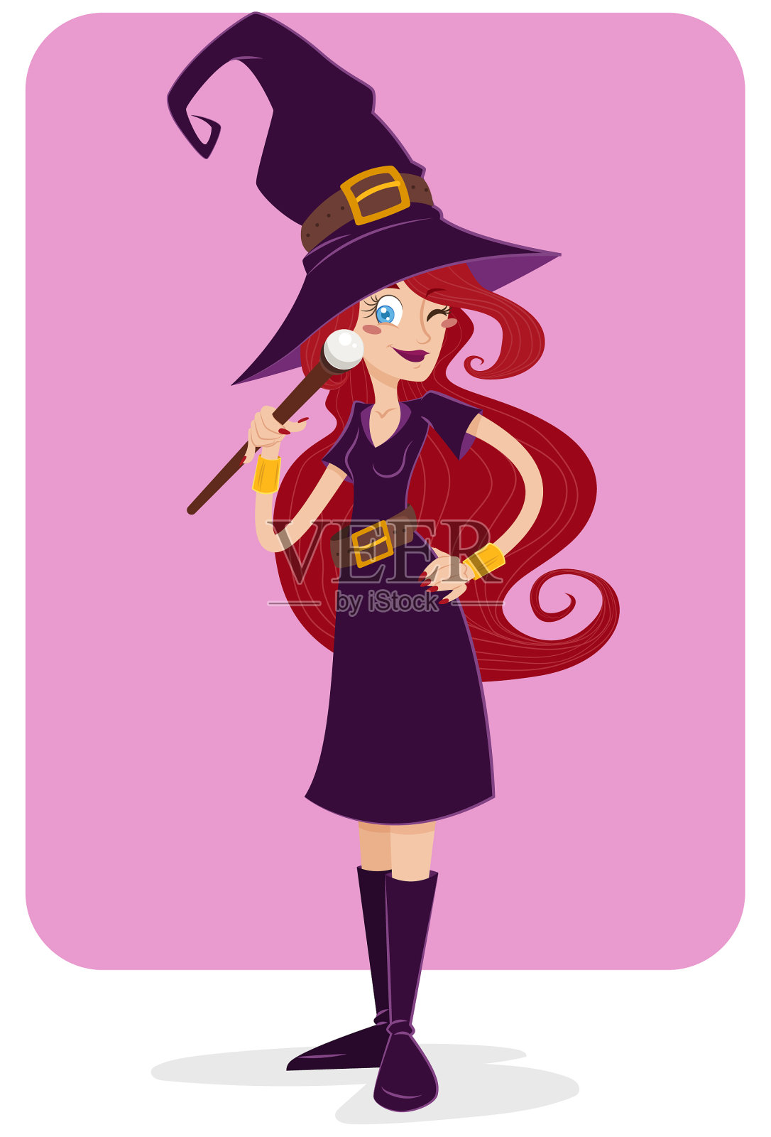 万圣节服装和布景插画图片素材