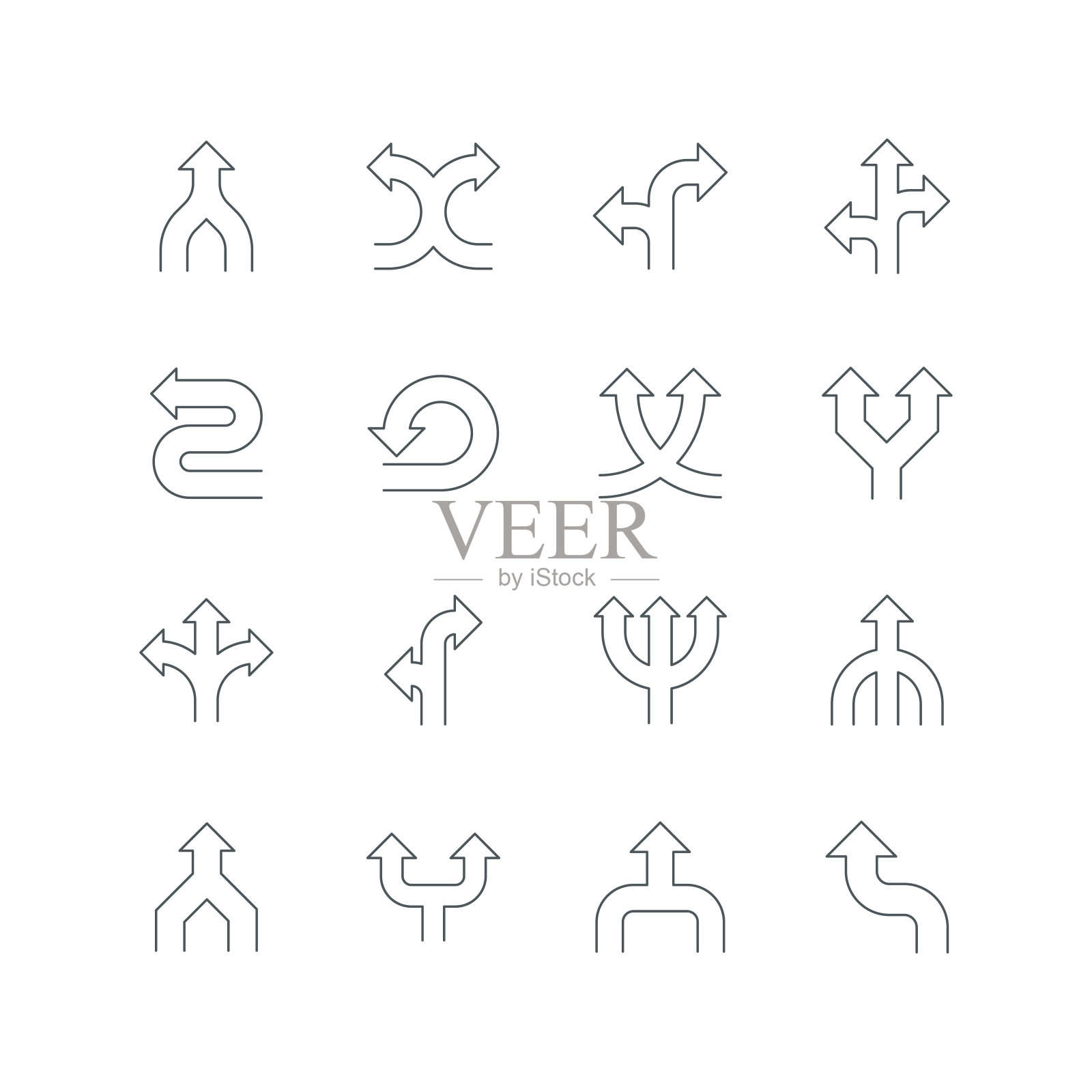 一组箭头插画图片素材