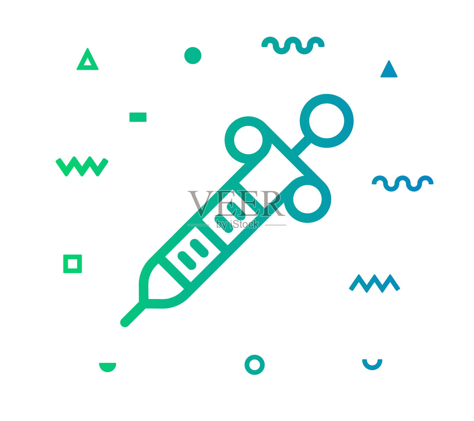 注射器线风格图标设计插画图片素材