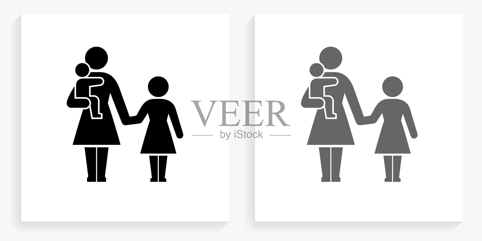 关系问题黑白方框图标插画图片素材